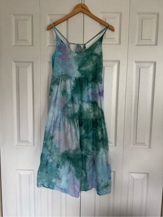 Old Navy Dresses & Skirts - Old Navy Pastel Custom Ice Dyed Dress in Green/ Blue/ Purple Colors